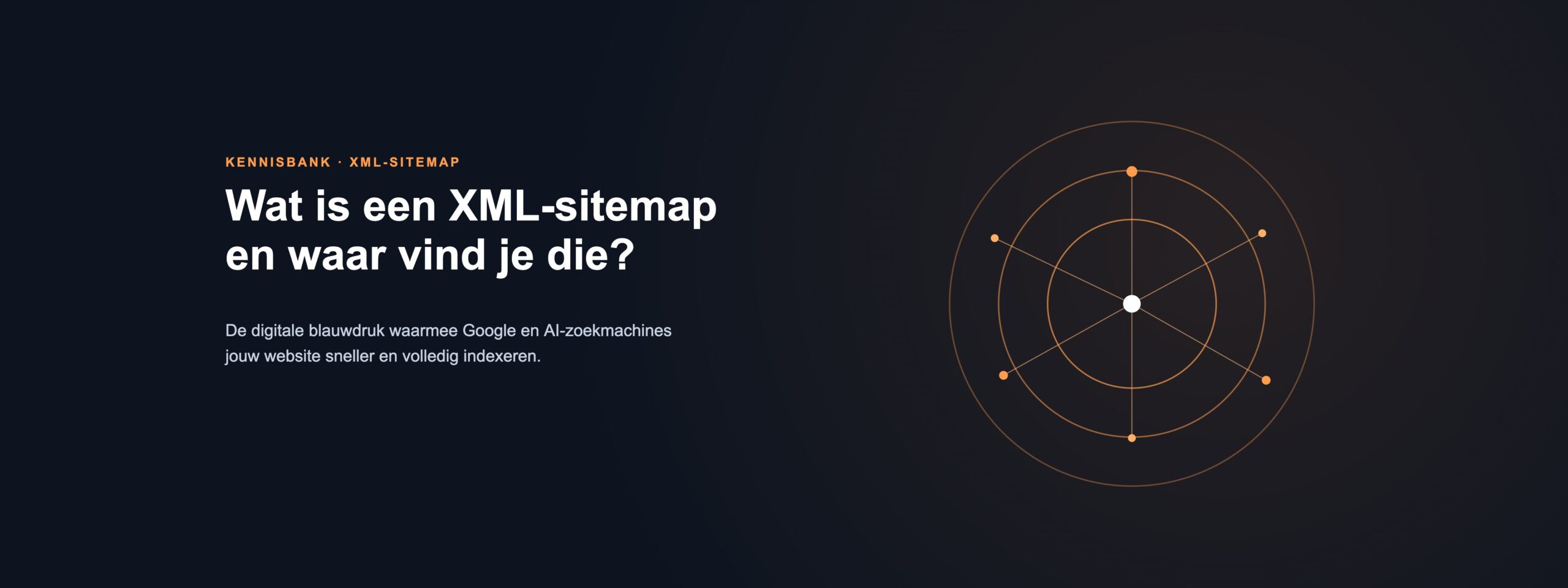 Header afbeelding voor het kennisbank-artikel "Wat is een XML-sitemap en waar vind je die?"